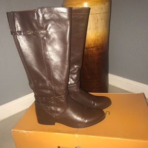 Unisa Brown Riding Boots Wide Calf